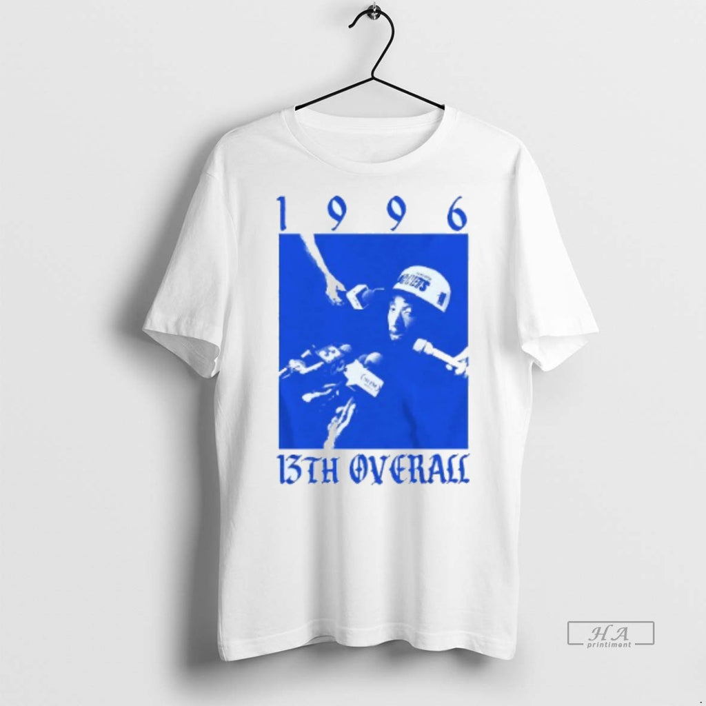Official Trendy Kobe Bryant 1996 Press Conference 13th Overall Mens White Tee Tee Sweater