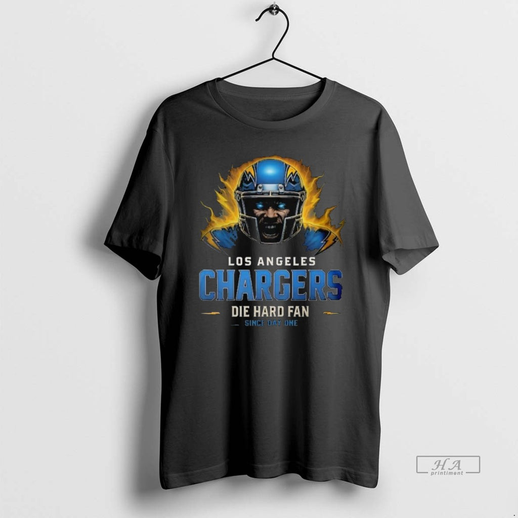 Official Trendy Los Angeles Chargers Die Hard Fan Since Day One Long Sleve