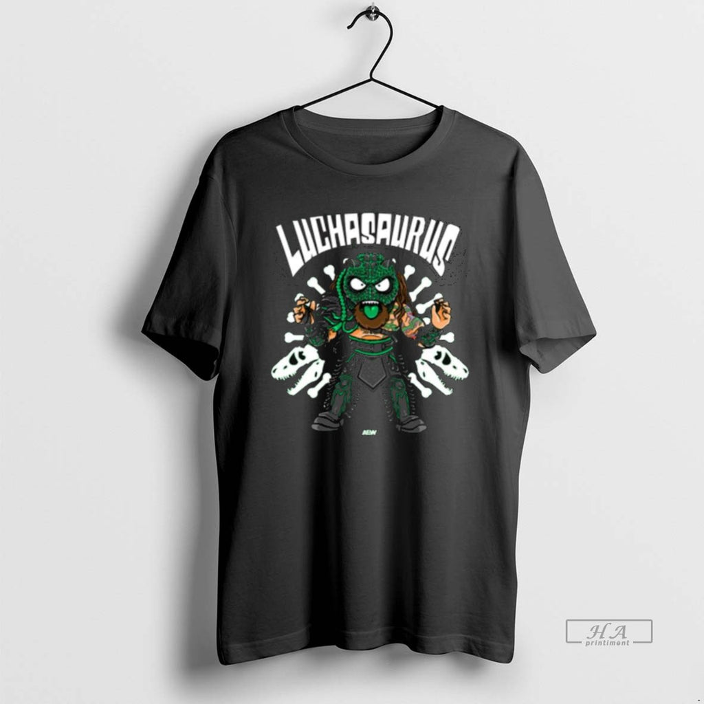 Official Trendy Luchasaurus Back From Long Sleve