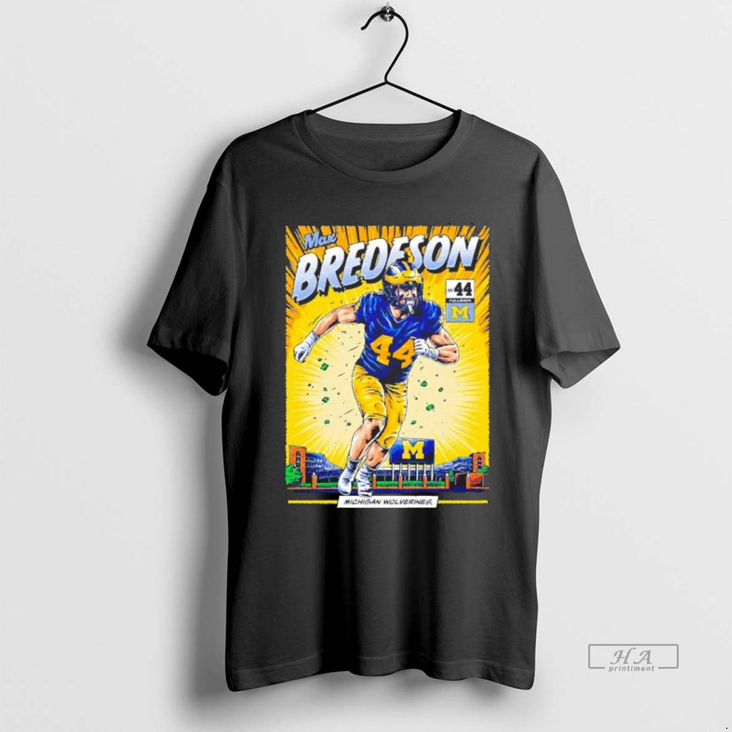 Official Trendy Max Bredeson Michigan Wolverines No 44 Athlete Comic Blackshirt Tee Sweater