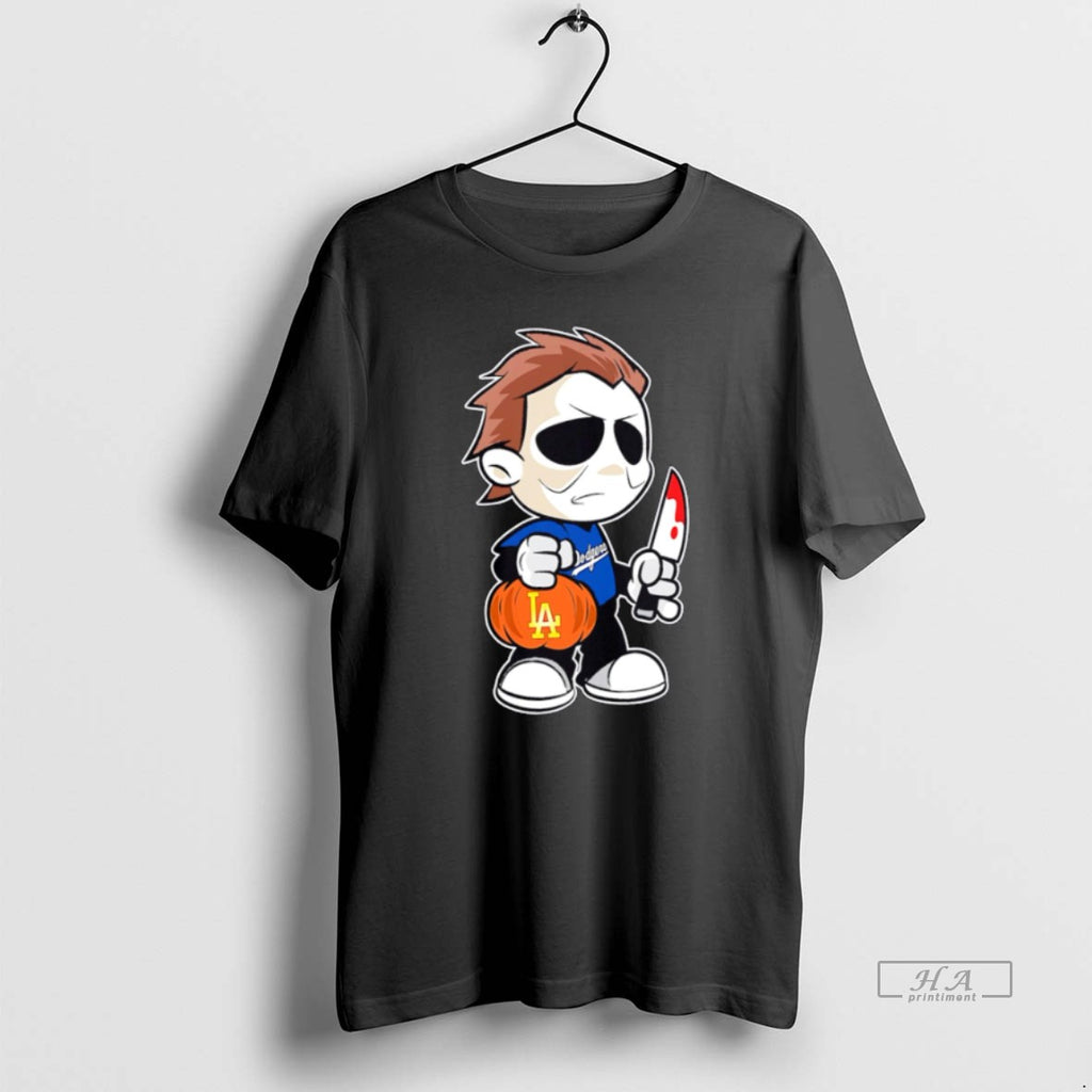 Official Trendy Michael Myers Los Angeles Dodgers Halloween