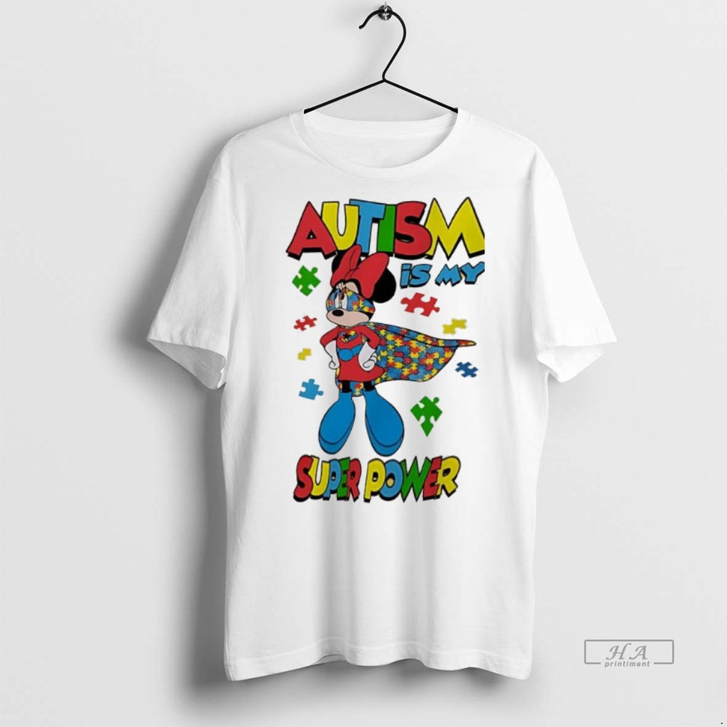 Official Trendy Minnie Autism Is My Super Power Tee Sweater