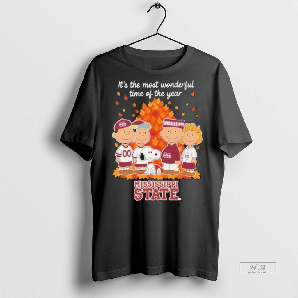 Official Trendy Mississippi State Bulldogs X Peanuts Fall Its The Most Wonderful Time Of The