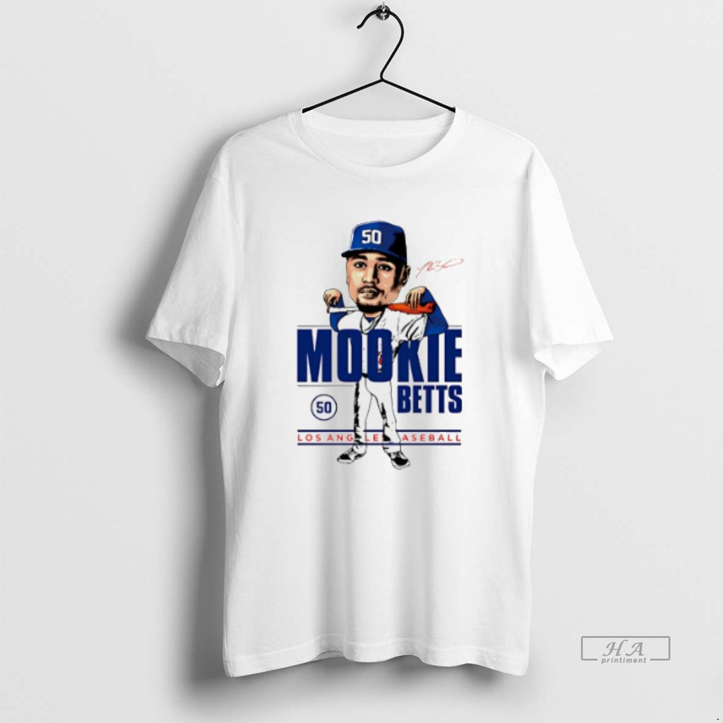 Official Trendy Mookie Betts Los Angeles Dodgers Caricature 2025