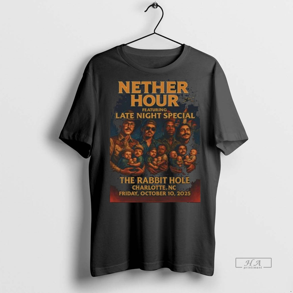 Official Trendy Nether Hour Charlotte Nc October 10 2025 Long Sleve Tee Sweater
