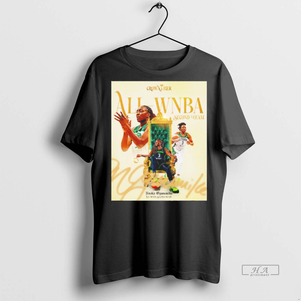 Official Trendy Nneka Ogwumike Seattle Storm All Wnba Second Team Graphic Blackshirt Tee Sweater