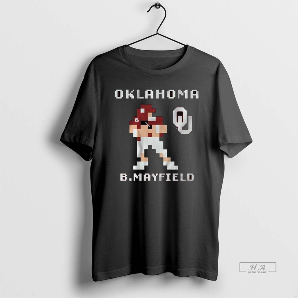 Official Trendy Oklahoma Football Baker Mayfield Retro Baller Long Sleve