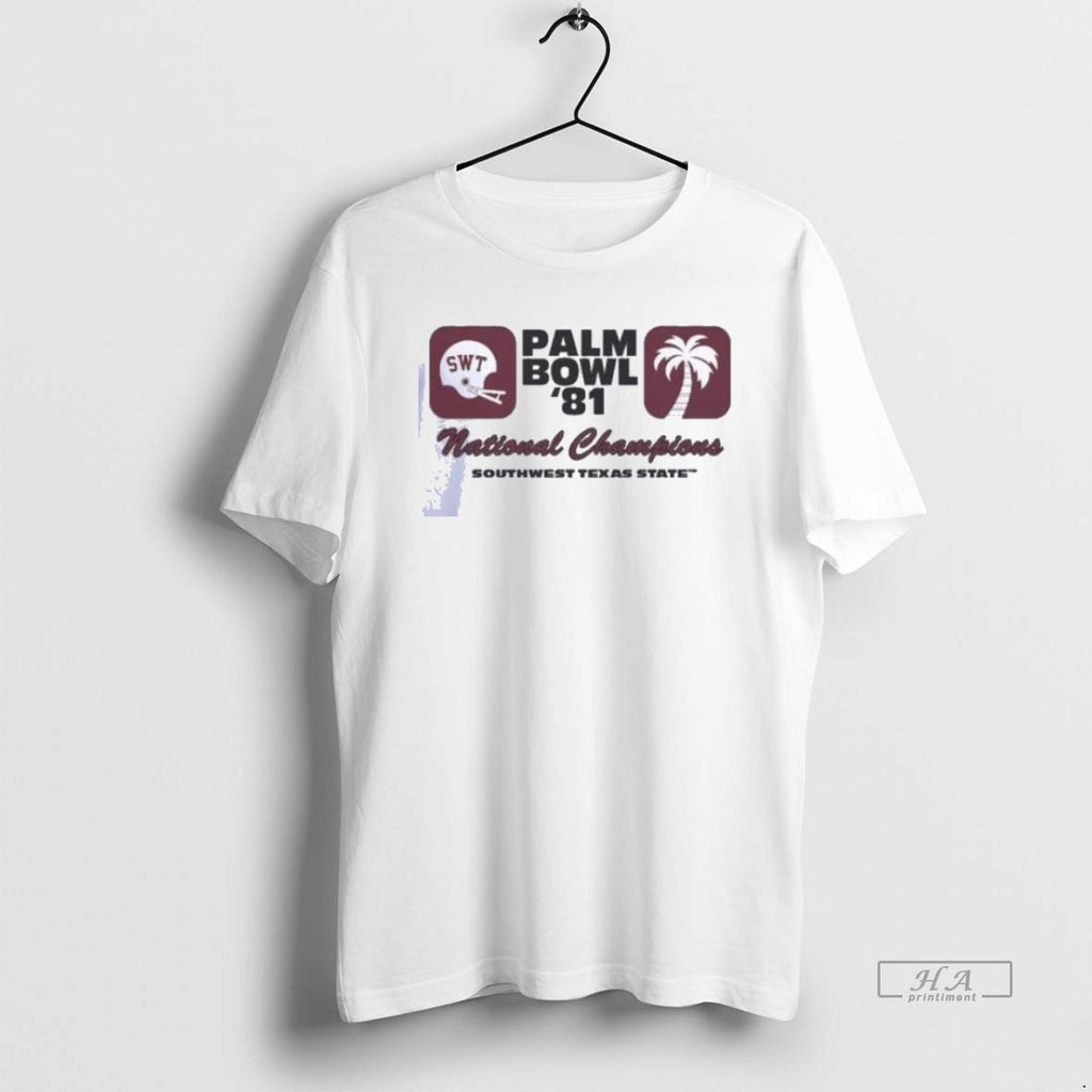 Official Trendy Palm Bowl 1981 National Championship Southwest Texas State Shirts