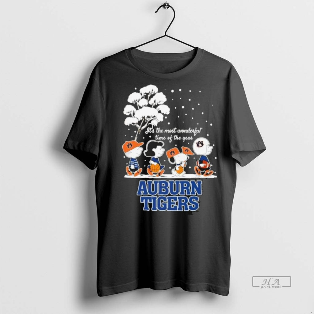 Official Trendy Peanuts Auburn Tigers Winter Its The Most Wonderful Time Of The Year 2025