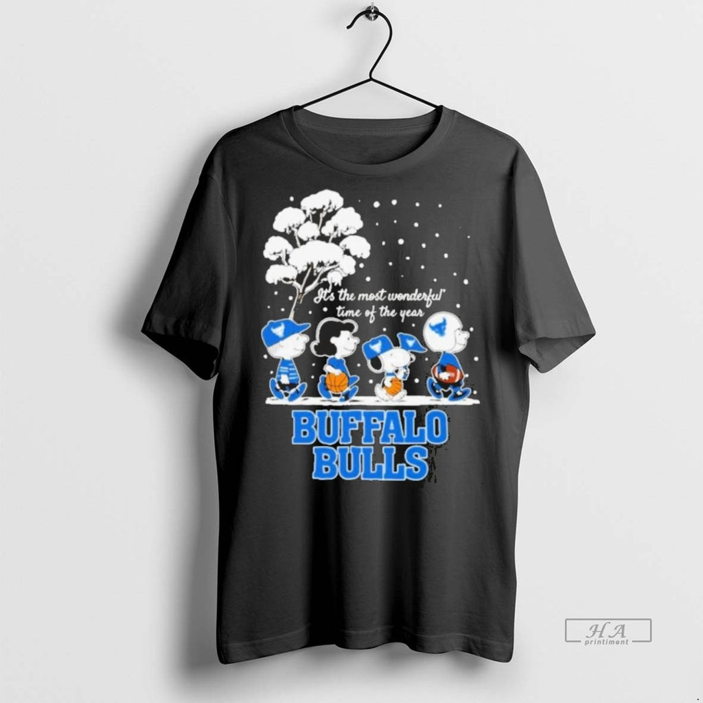 Official Trendy Peanuts Buffalo Bulls Winter Its The Most Wonderful Time Of The Year 2025