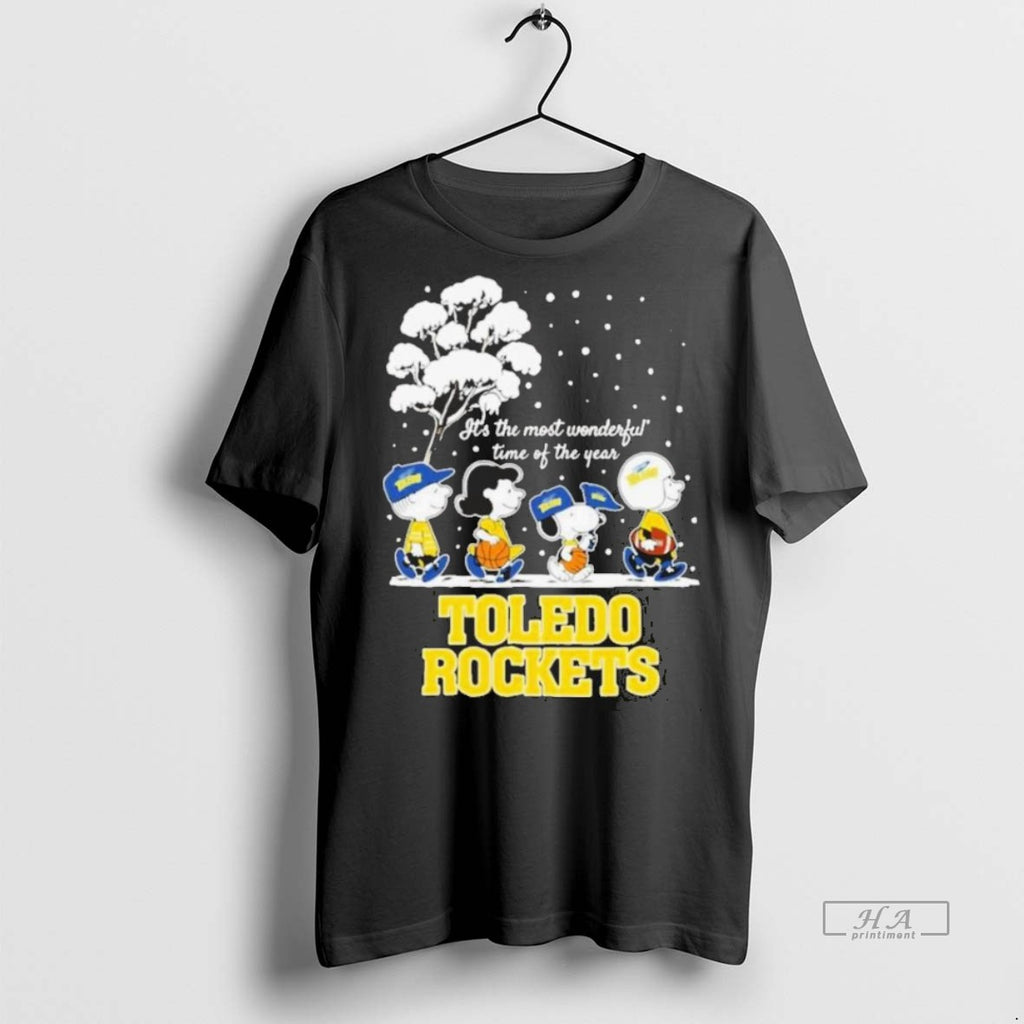 Official Trendy Peanuts Toledo Rockets Winter Its The Most Wonderful Time Of The Year 2025