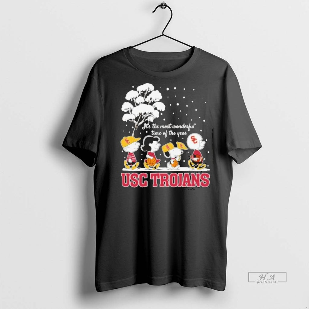 Official Trendy Peanuts Usc Trojans Winter Its The Most Wonderful Time Of The Year 2025