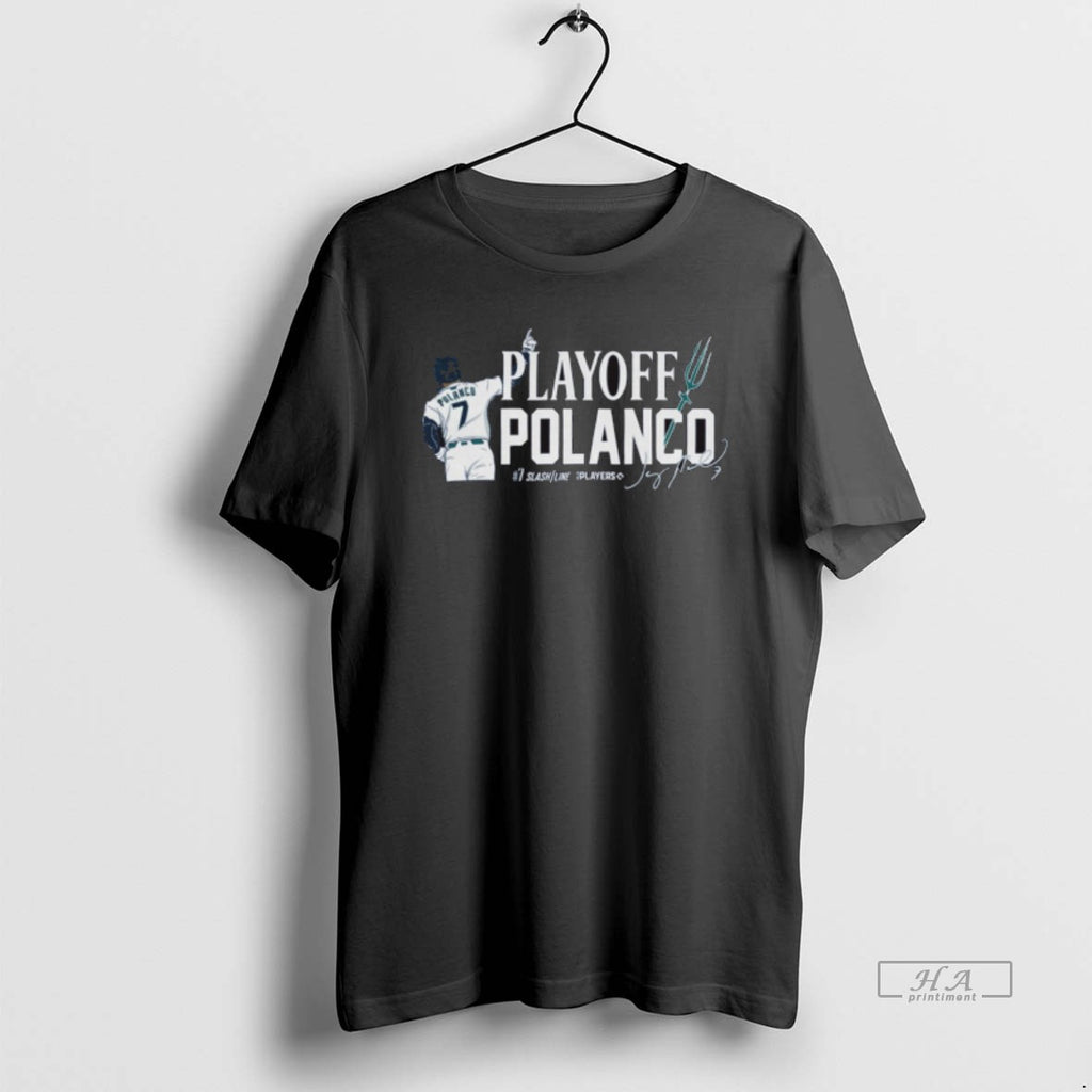 Official Trendy Playoff Polanco Jorge Polanco Seattle Mariners Mlb Slash Line Signature
