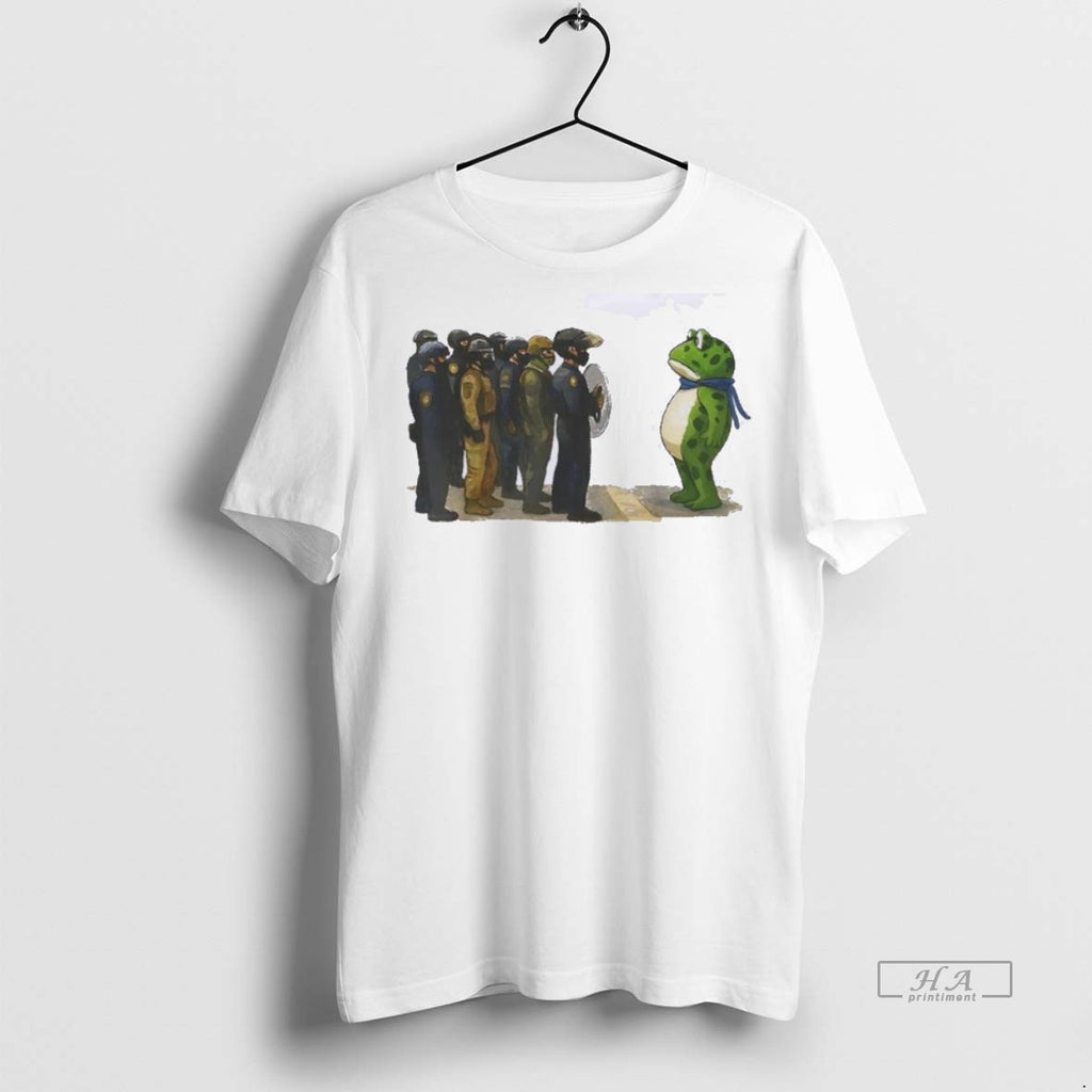 Official Trendy Portland Frog Protest Anti Ice Fdt Resistance Tee Sweater