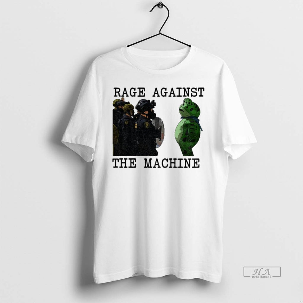 Official Trendy Portland Frog Protest Rage Against The Machine Poland 2025 Political Tee Sweater