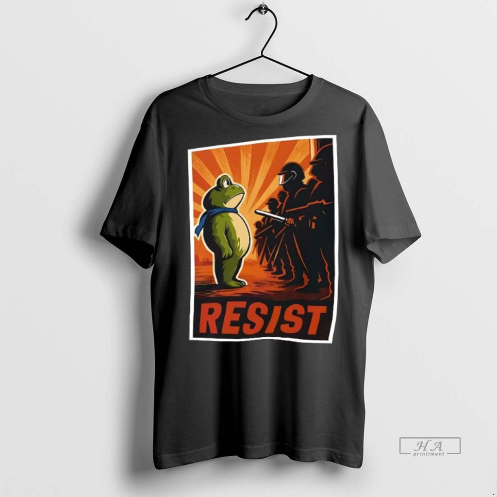Official Trendy Portland Frog Protest Resist Tee Sweater