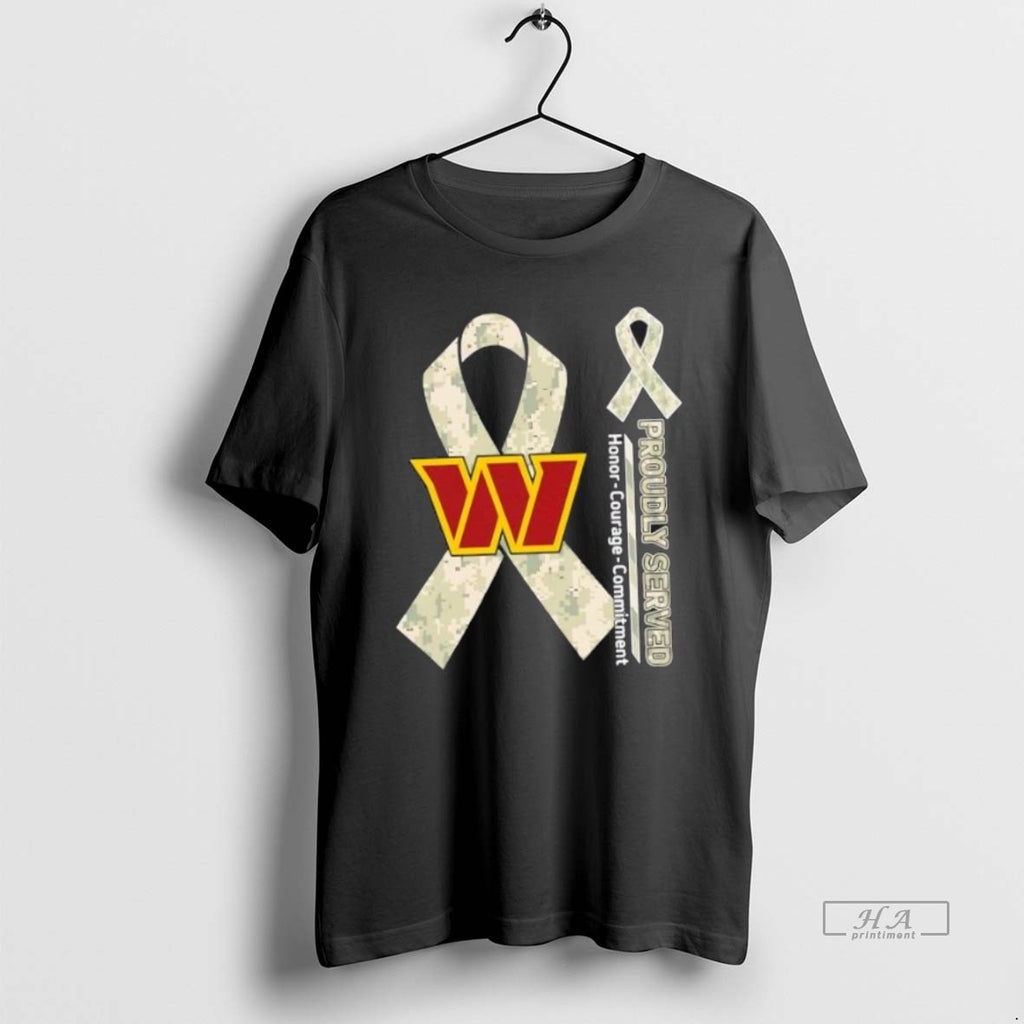 Official Trendy Proudly Served Honor Courage Commitment Washington Commanders Football