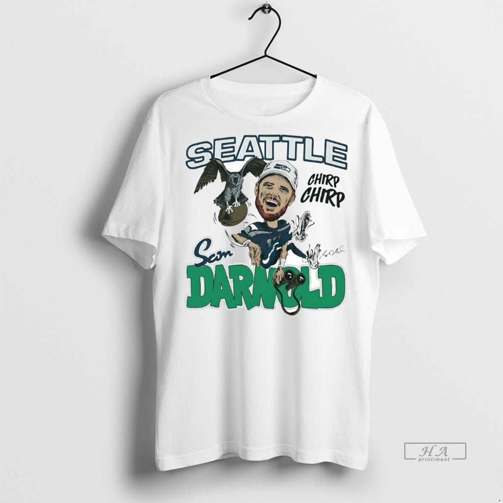 Official Trendy Sam Darnold Superstar Seahawks Chirp Chirp Tee Sweater