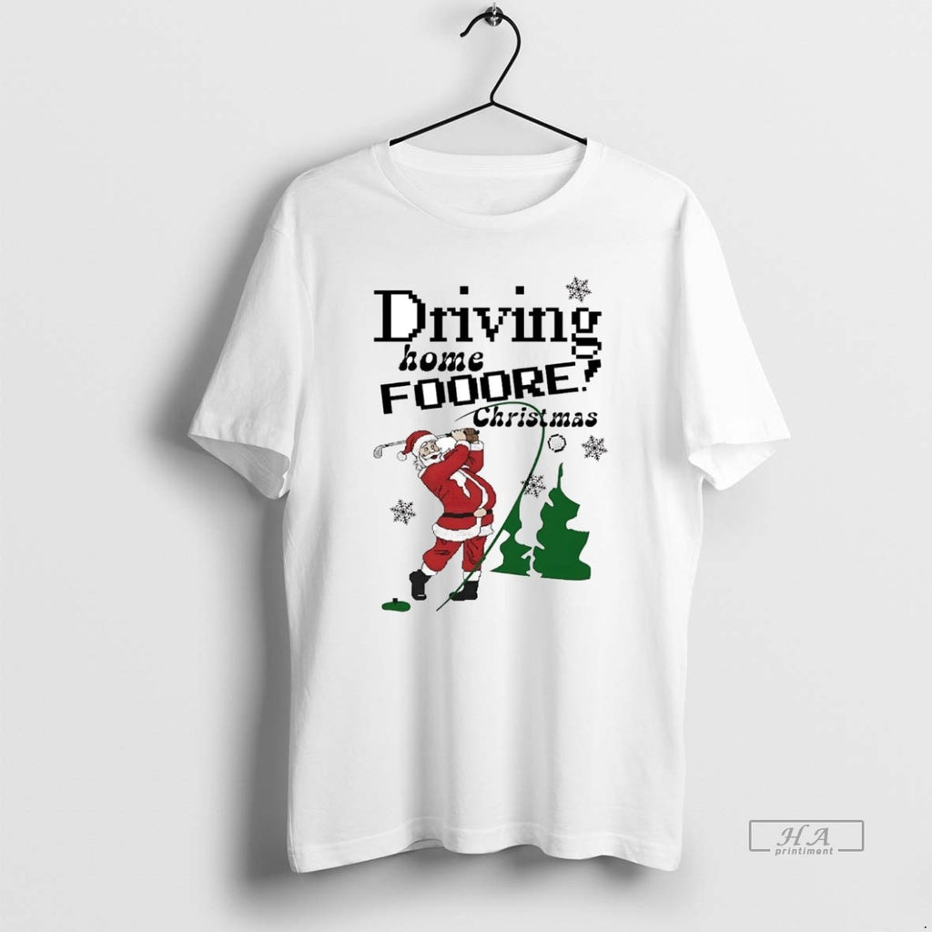 Official Trendy Santa Golf Driving Home For Christmas
