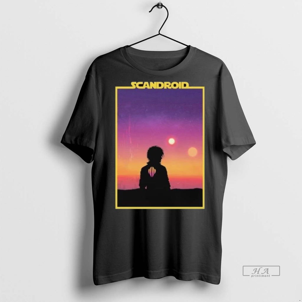 Official Trendy Scandroid Binary Sunset Shirts Tee Sweater