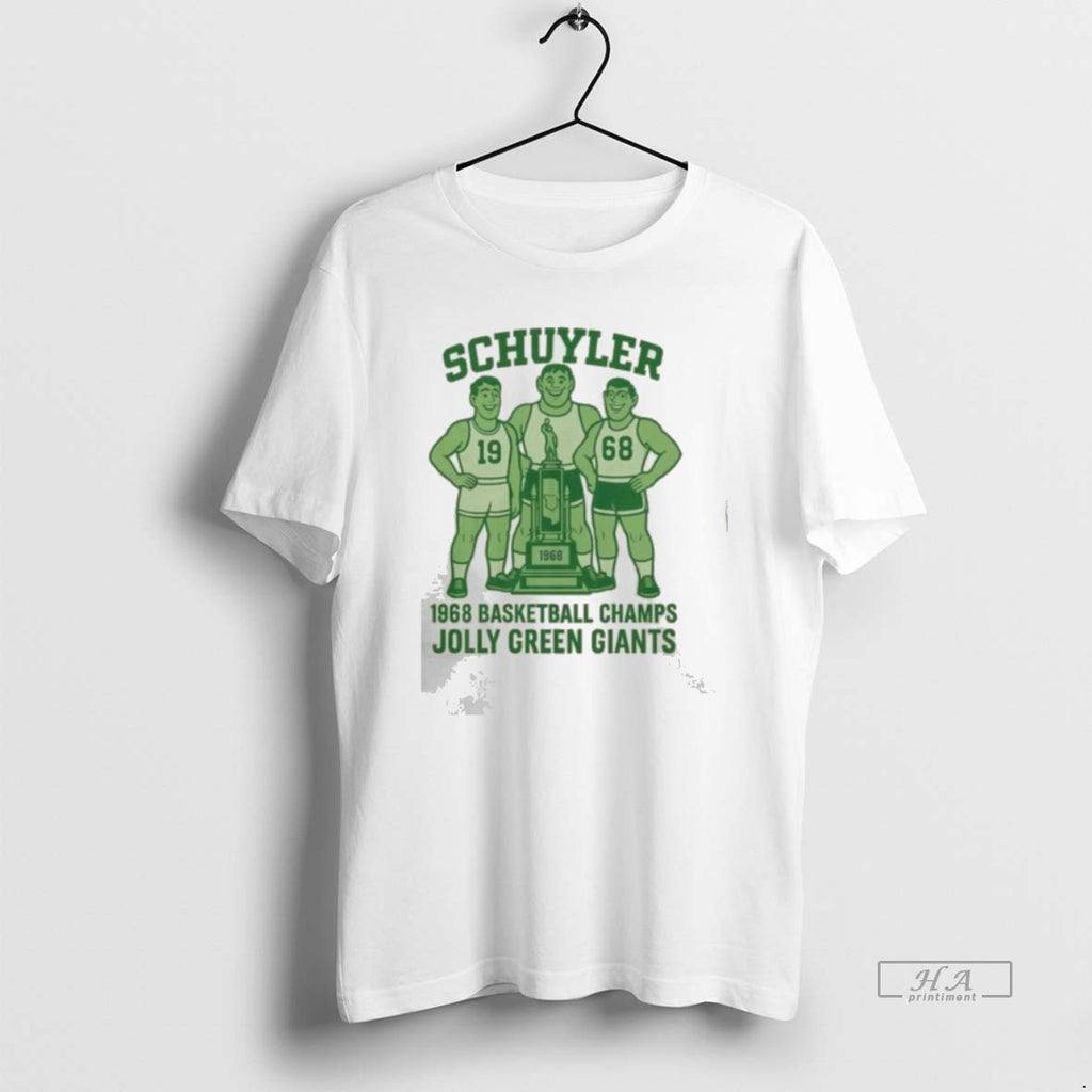 Official Trendy Schuyler Jolly Green Giants Basketball Champs 1968