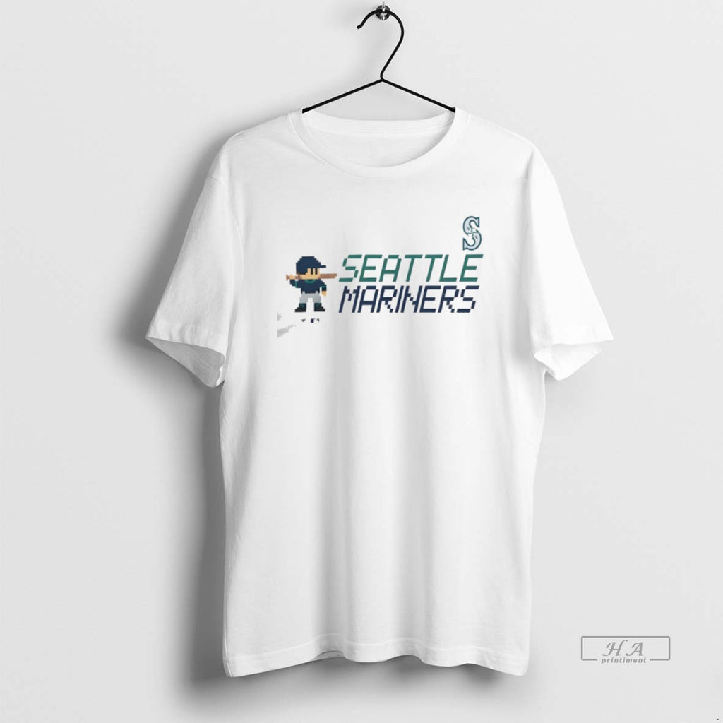 Official Trendy Seattle Mariners 8 Bit Baseball