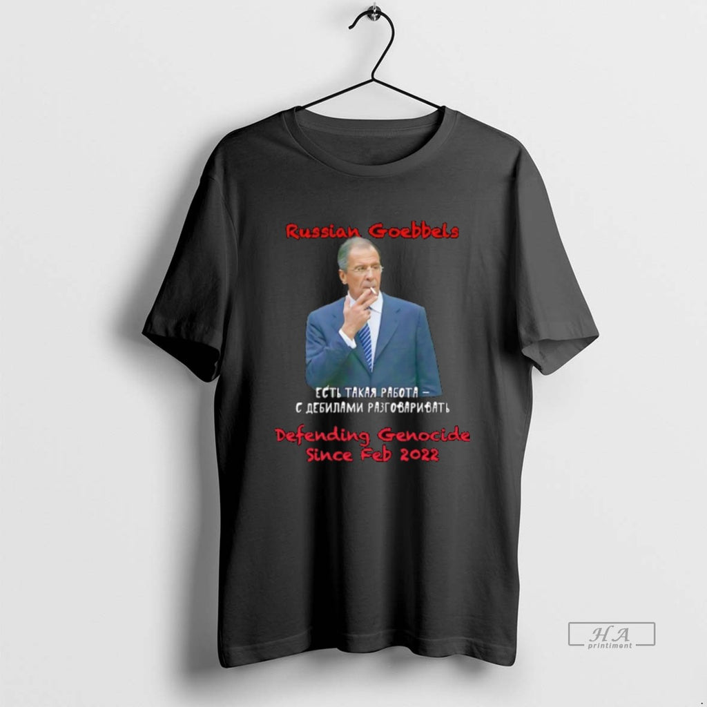 Official Trendy Sergey Lavrov Russian Goebbels Defending Genocide Since Feb 2022