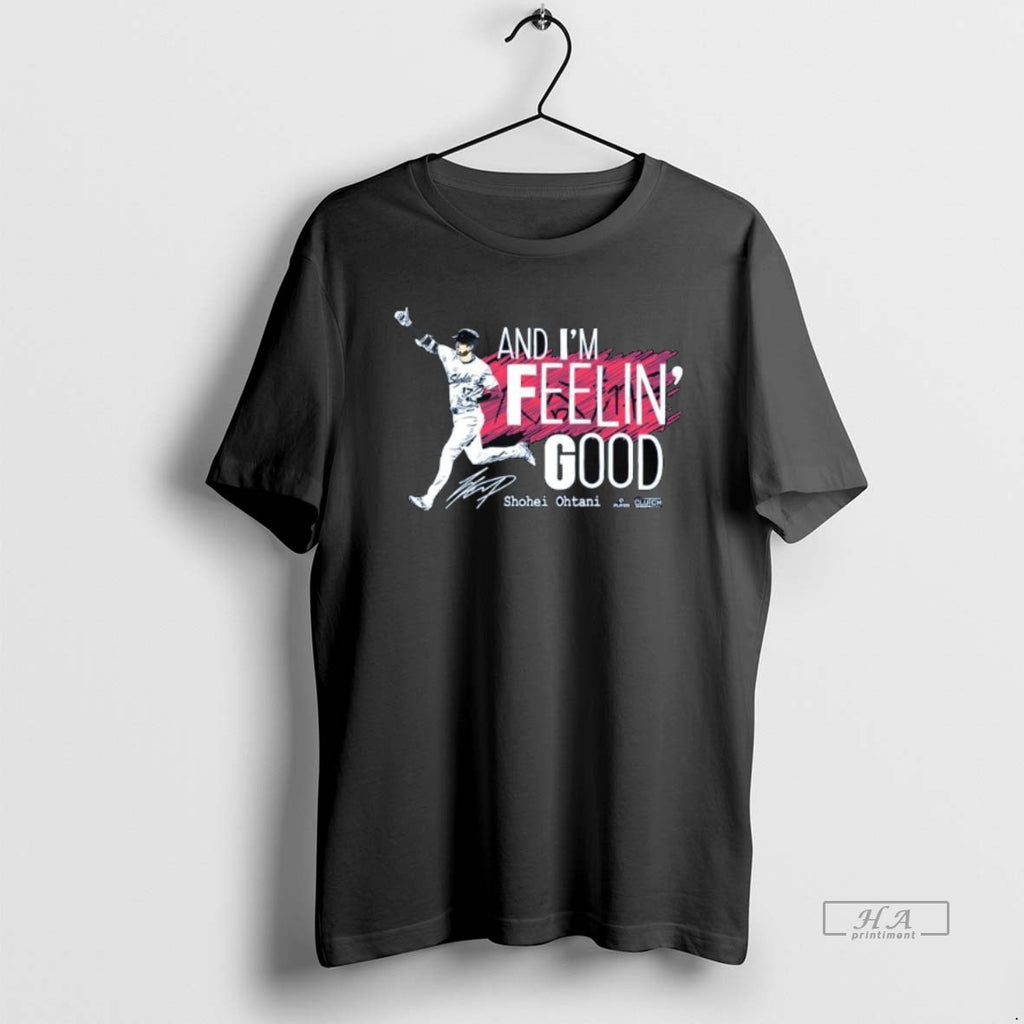 Official Trendy Shohei Ohtani And Im Feelin Good Signature Long Sleve