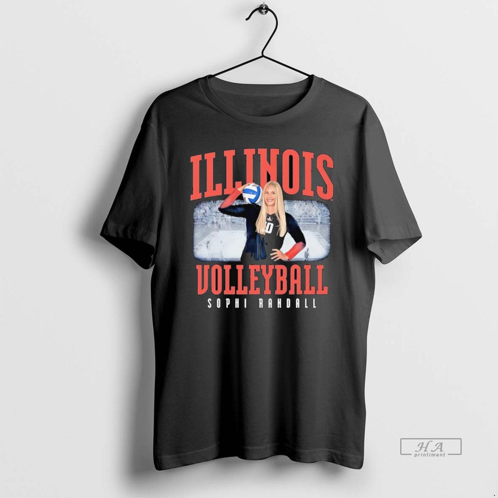 Official Trendy Sophi Randall Illustrated Illinois Volleyball