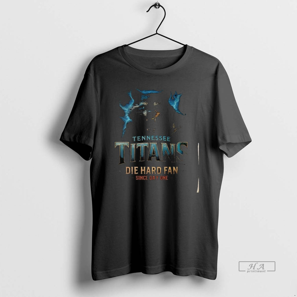 Official Trendy Tennessee Titans Die Hard Fan Since Day One Long Sleve