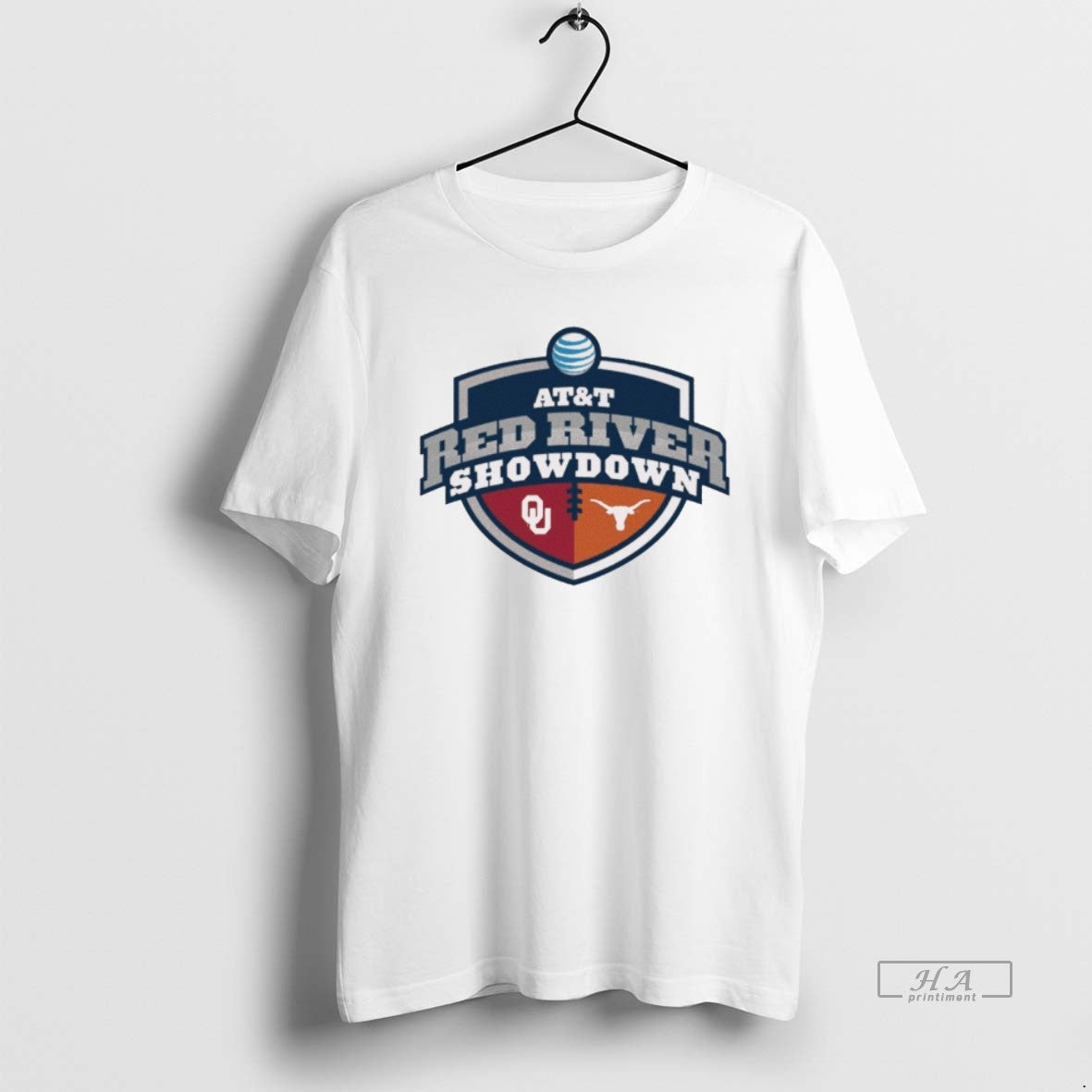 Official Trendy Texas Longhorns Vs Oklahoma Sooners Att Red River Showdown Logo 2025
