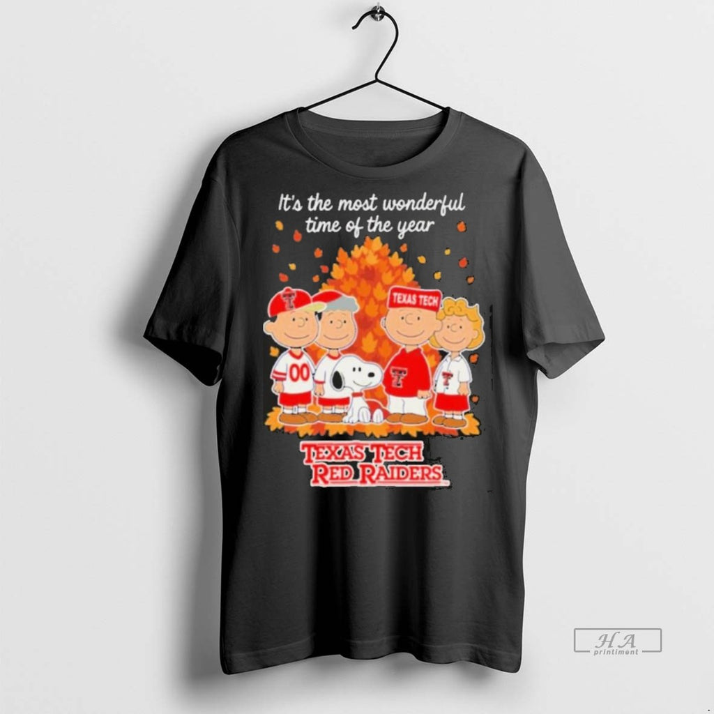 Official Trendy Texas Tech Red Raiders X Peanuts Its The Most Wonderful Time Of The