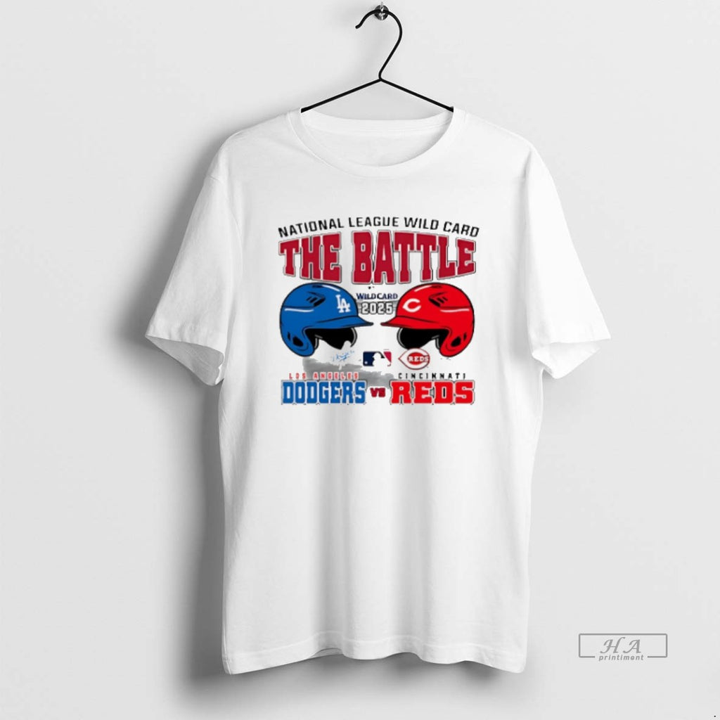 Official Trendy The Battle Los Angeles Dodgers Vs Cincinnati Reds 2025 Mlb Nl Wild Card