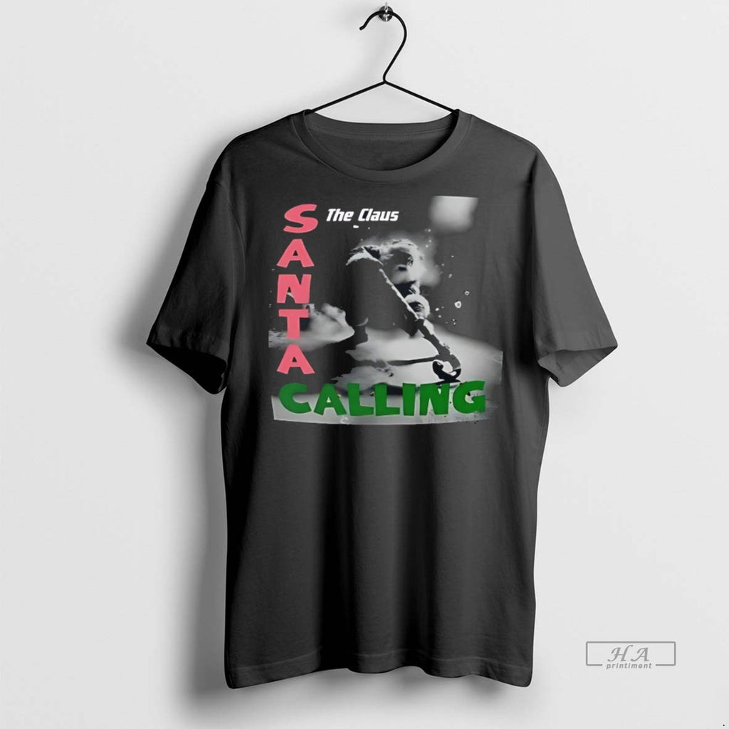 Official Trendy The Claus Santa Calling Hockey Christmas Tee Sweater