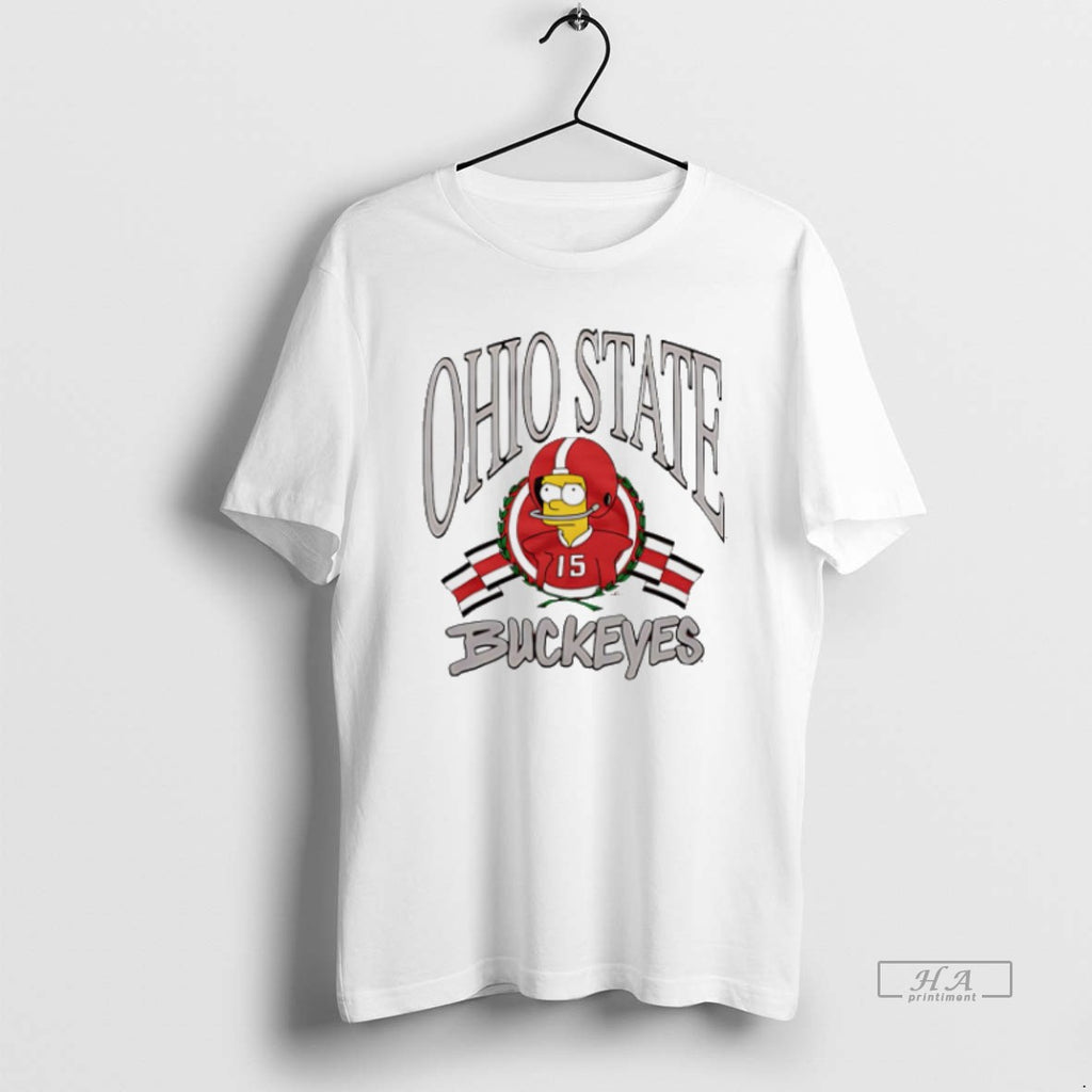 Official Trendy The Simpsons Bart X Ohio State Player Cartoon