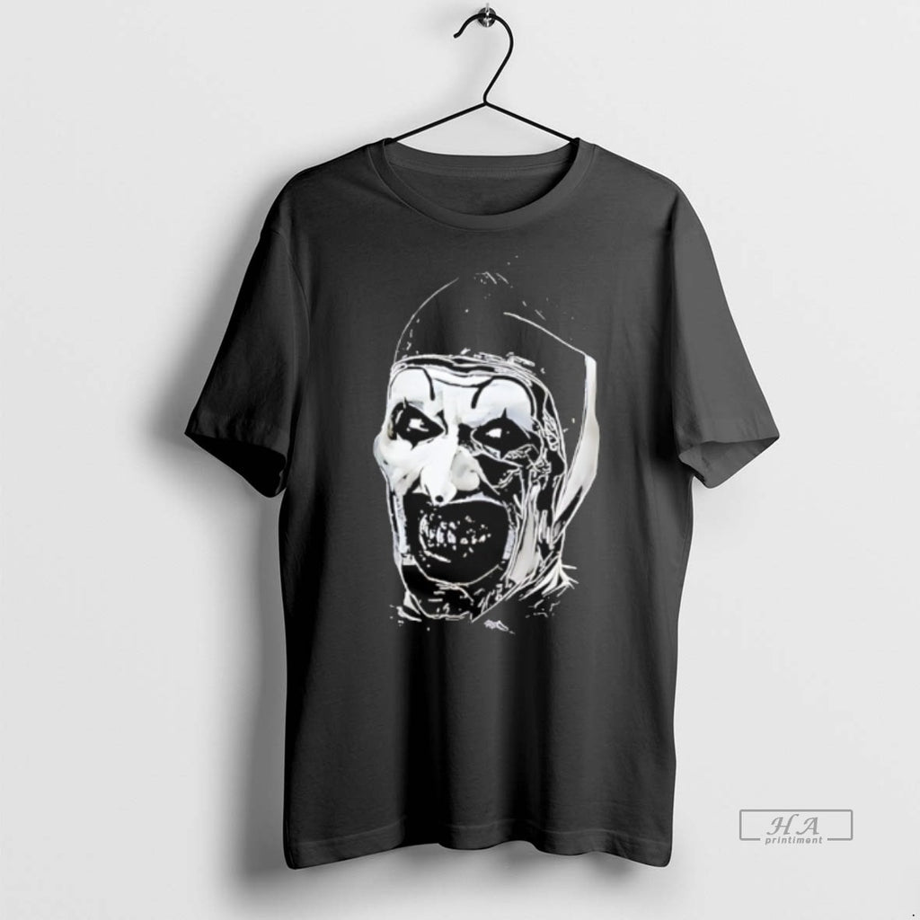 Official Trendy The Terrifier Horror Character Big Face Halloween Tee Sweater