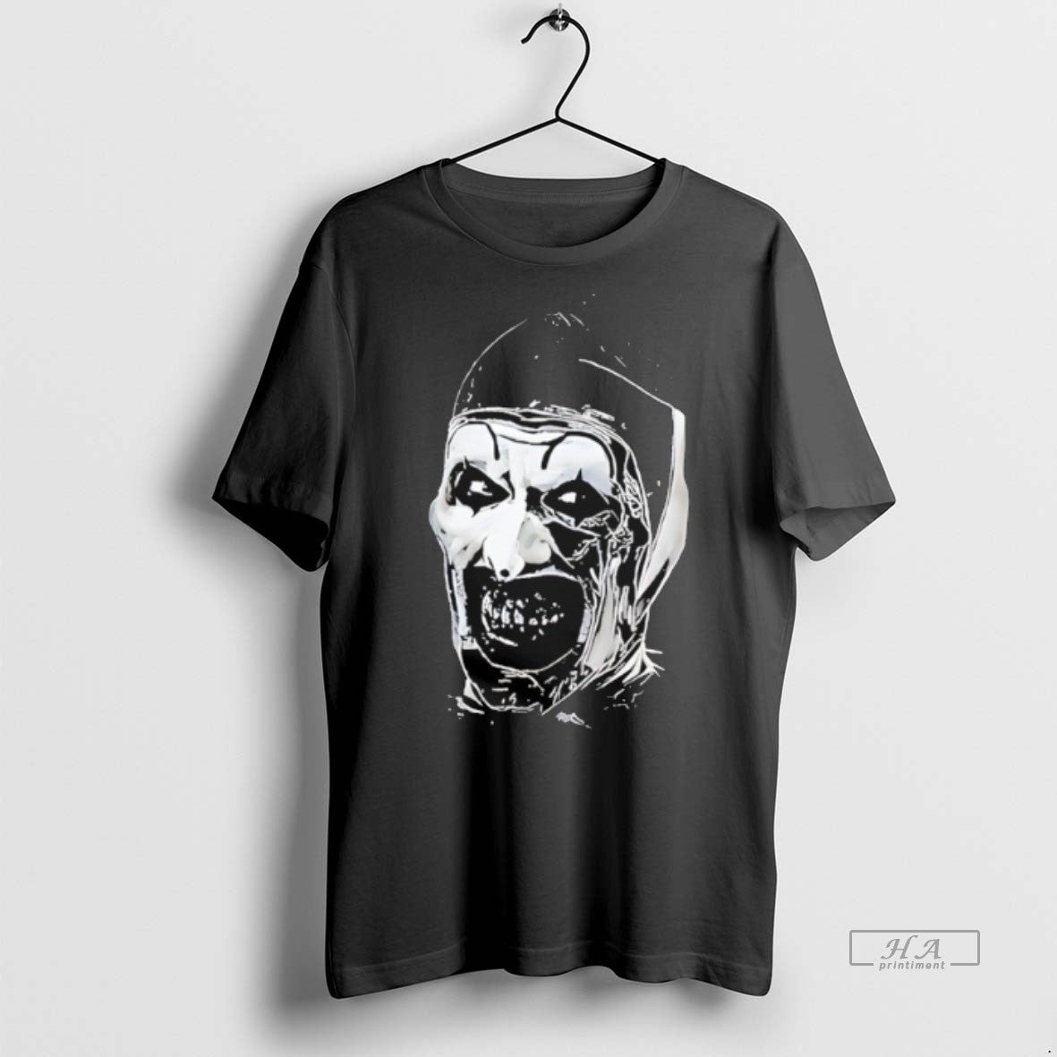 Official Trendy The Terrifier Horror Character Big Face Halloween Tee Sweater