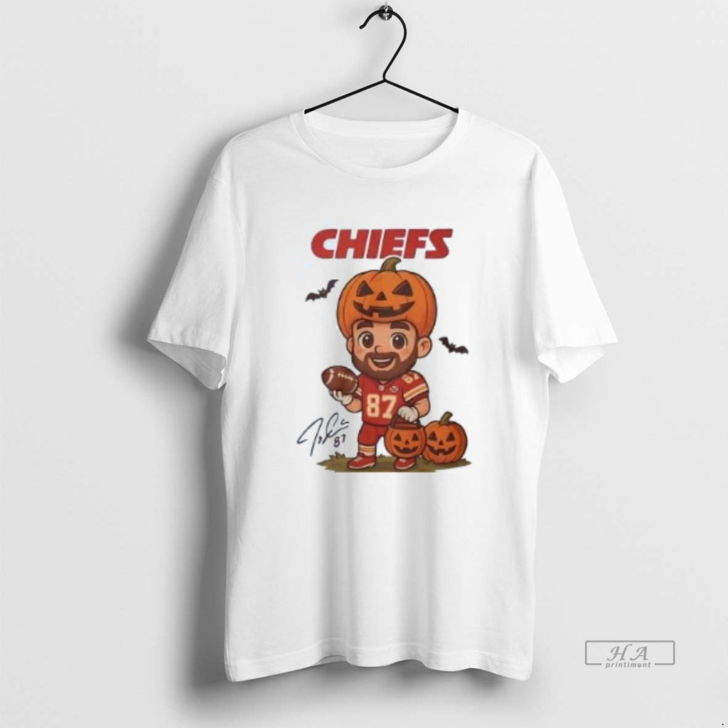 Official Trendy Travis Kelce Pumpkin Trick Or Treat Kansas City Chiefs Halloween