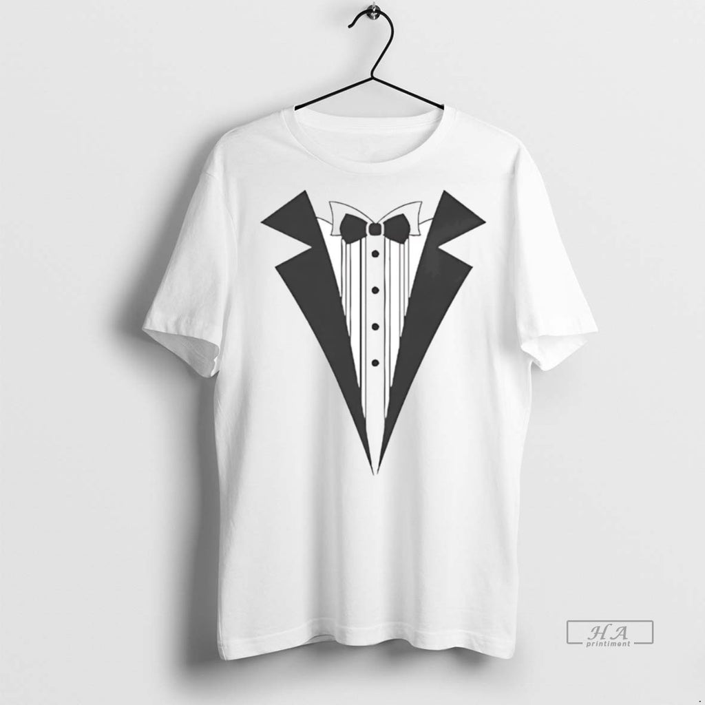 Official Trendy Tuxedo Suit Neck Tee Sweater