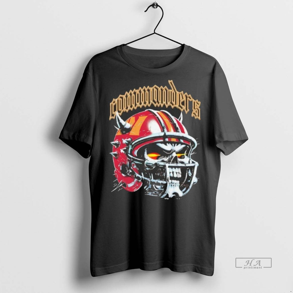 Official Trendy Washington Commanders Skull Helmet Tee Sweater