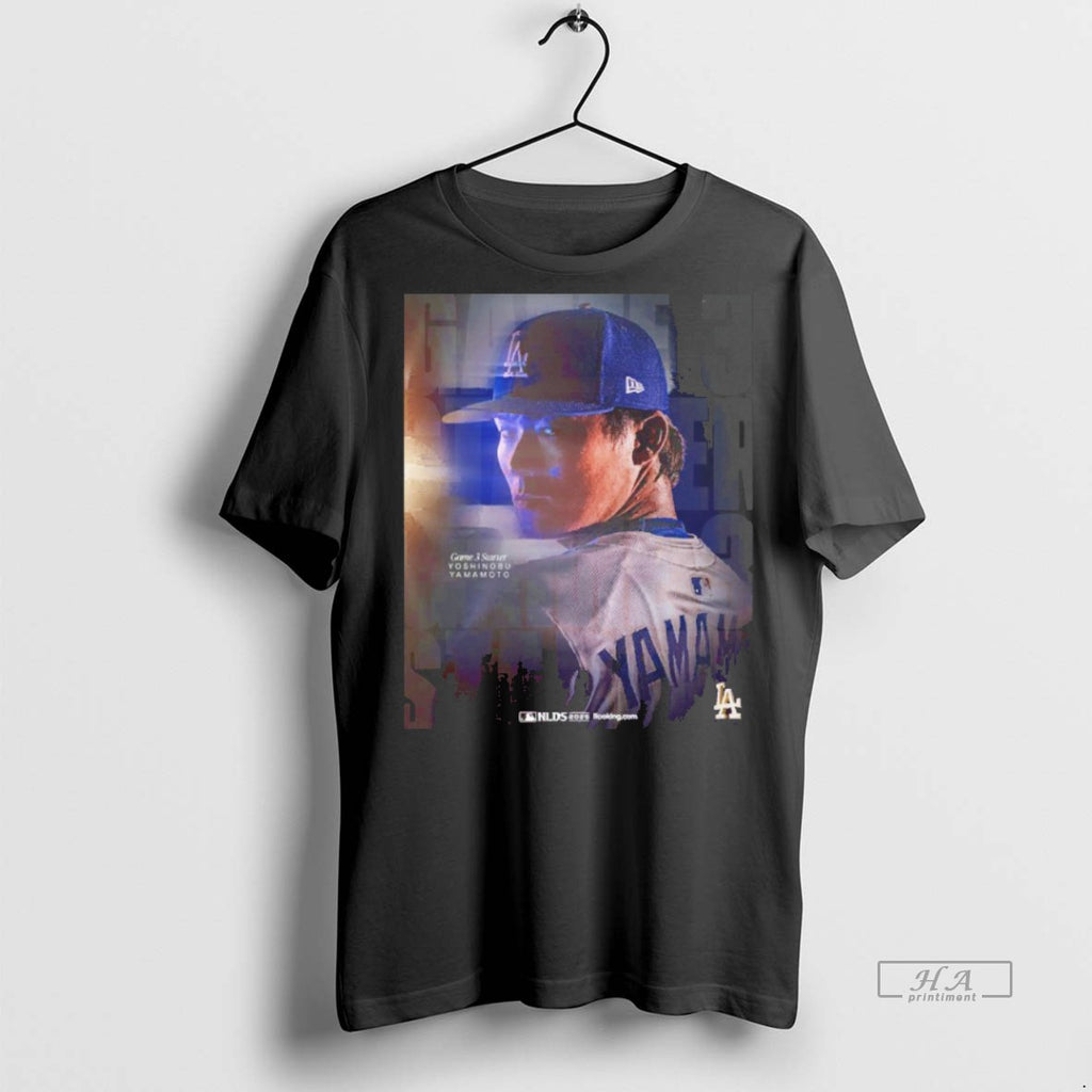 Official Trendy Yoshinobu Yamamoto Los Angeles Dodgers Game 3 Starter Mlb Nlds 2025 Blackshirt Tee