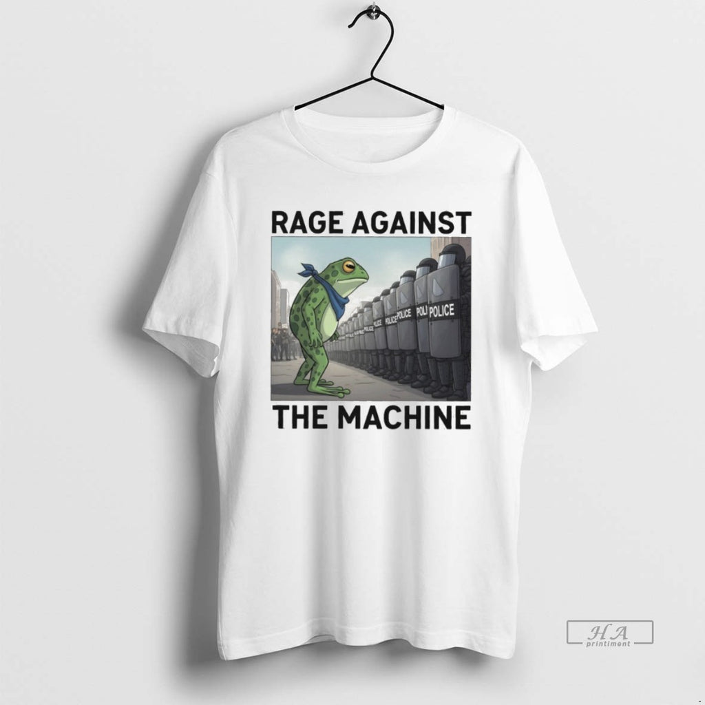 Official Trendy Rage Against The Machine Portland Frog Protest Political Activist Anti Fascism Graphic Tee