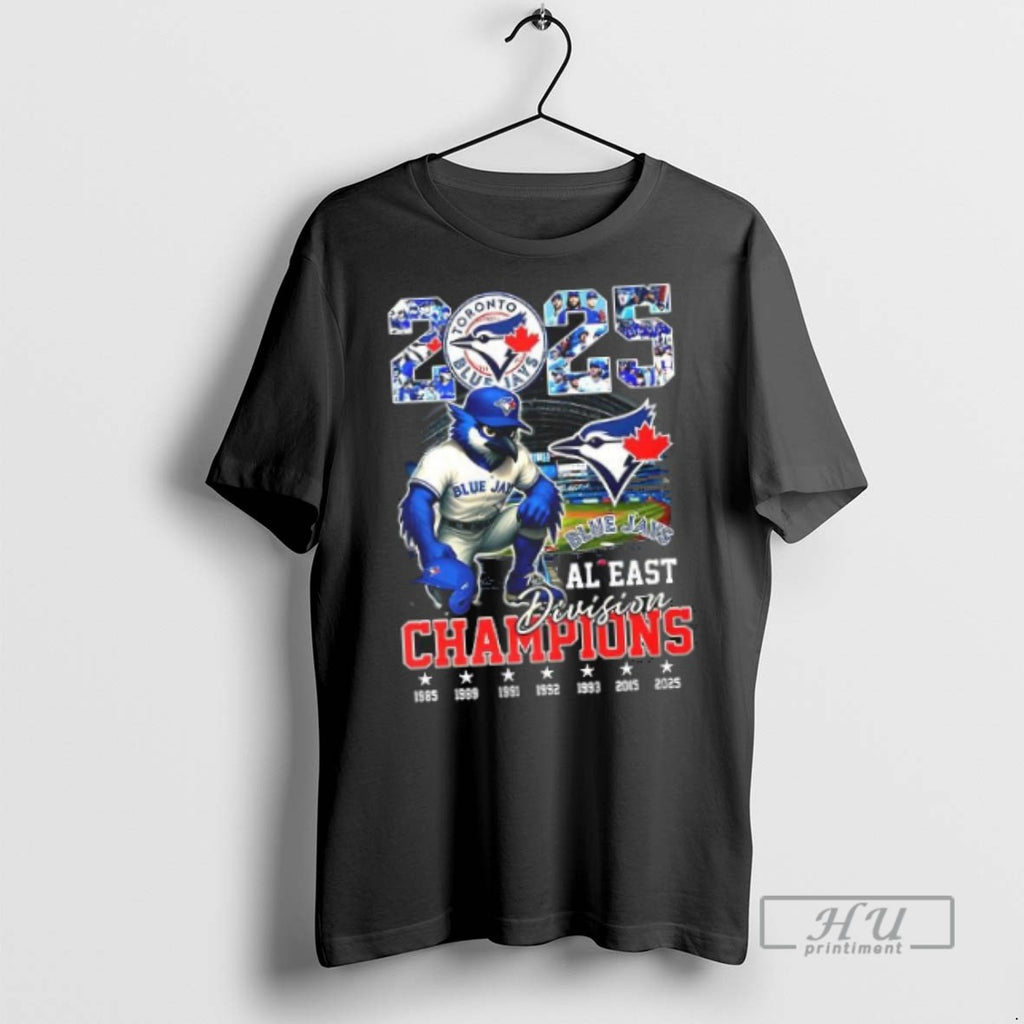 Officials 2025 Al East Division Champions Toronto Blue Jays Mascot T Shirt