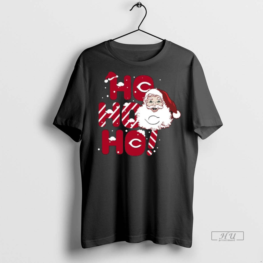 Officials 2025 Cincinnati Reds Christmas Santa Ho Ho Ho Tee Shirt Sweater
