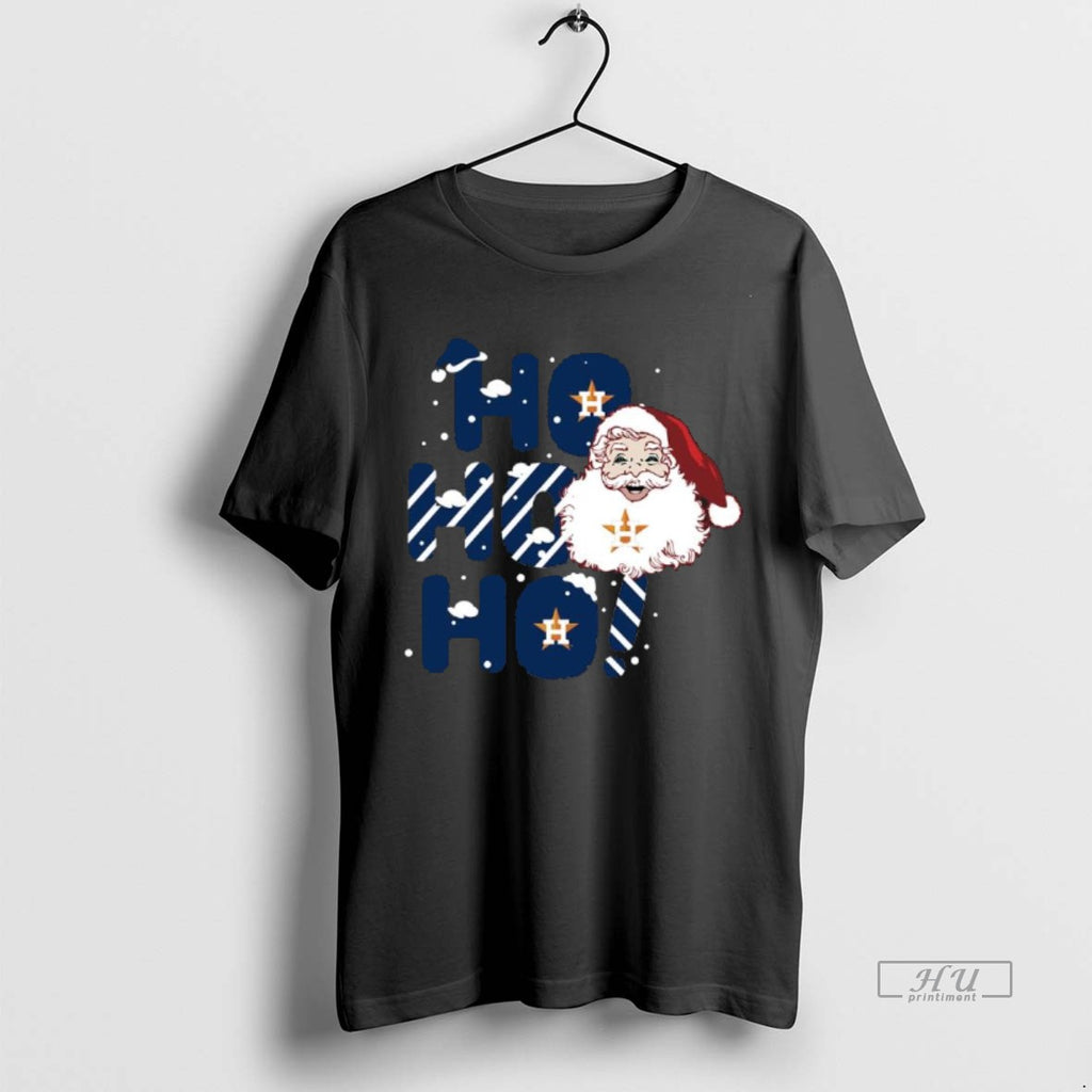 Officials 2025 Houston Astros Christmas Santa Ho Ho Ho Tee Shirt Sweater
