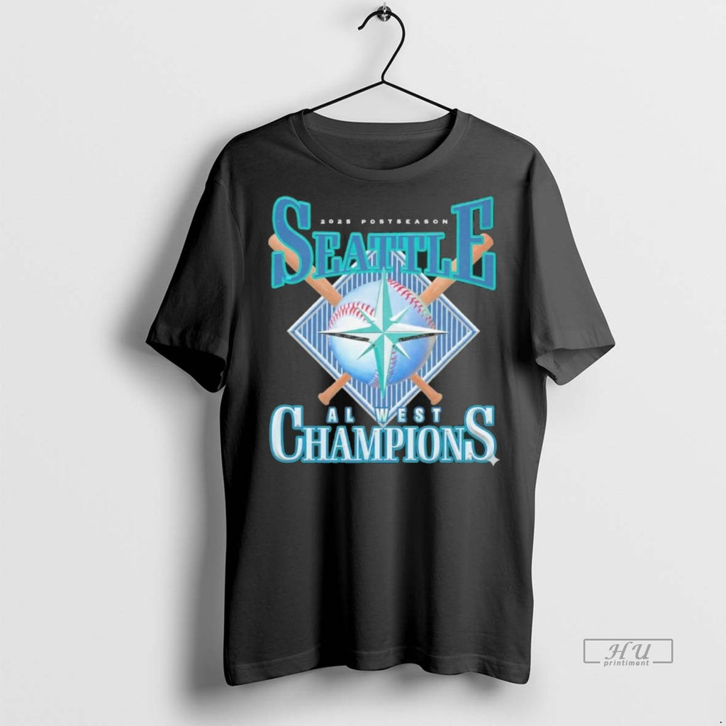 Officials 2025 Mlb Postseason Seattle Al West Champions Seize The Moment Fanart Tee Shirt Sweater