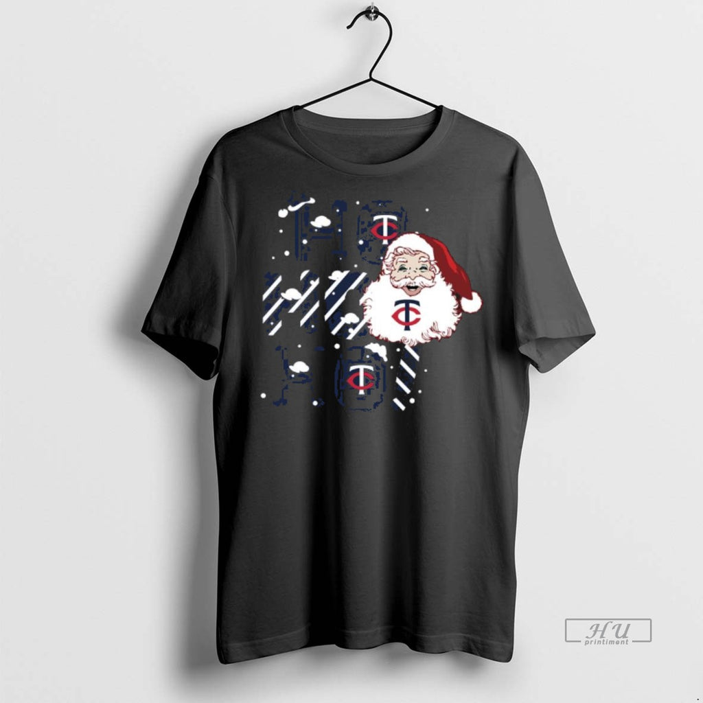 Officials 2025 Minnesota Twins Christmas Santa Ho Ho Ho Tee Shirt Sweater