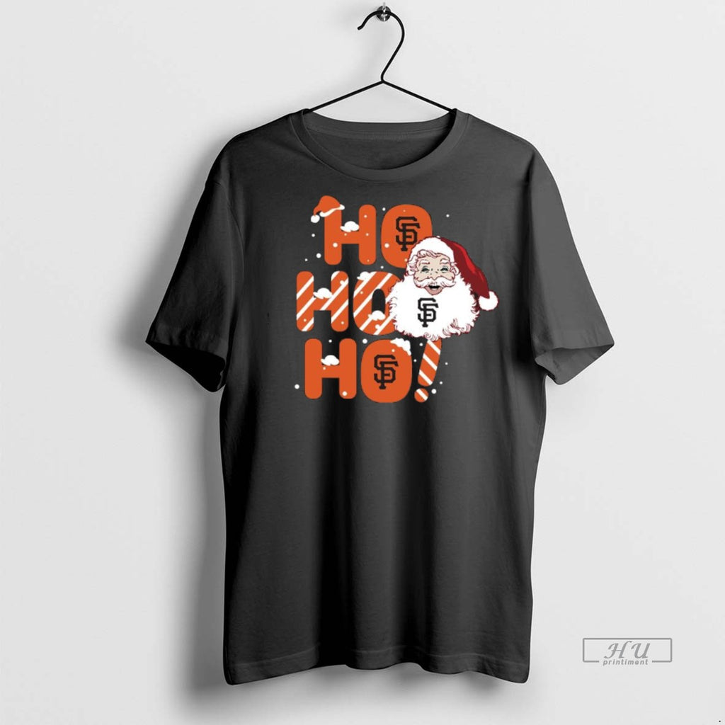 Officials 2025 San Francisco Giants Christmas Santa Ho Ho Ho Tee Shirt Sweater
