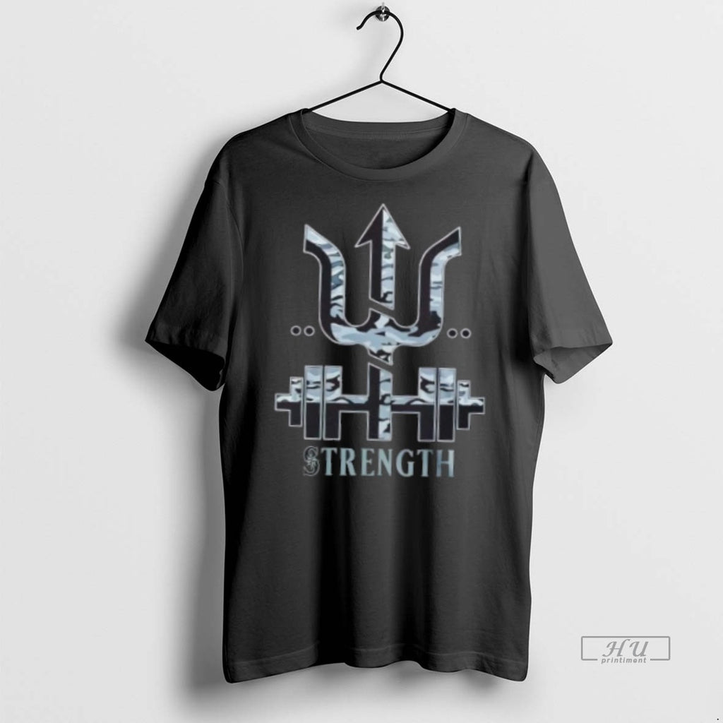 Officials 2025 Seattle Mariners Cal Raleigh Strength 2 Sided Tee Shirt Sweater