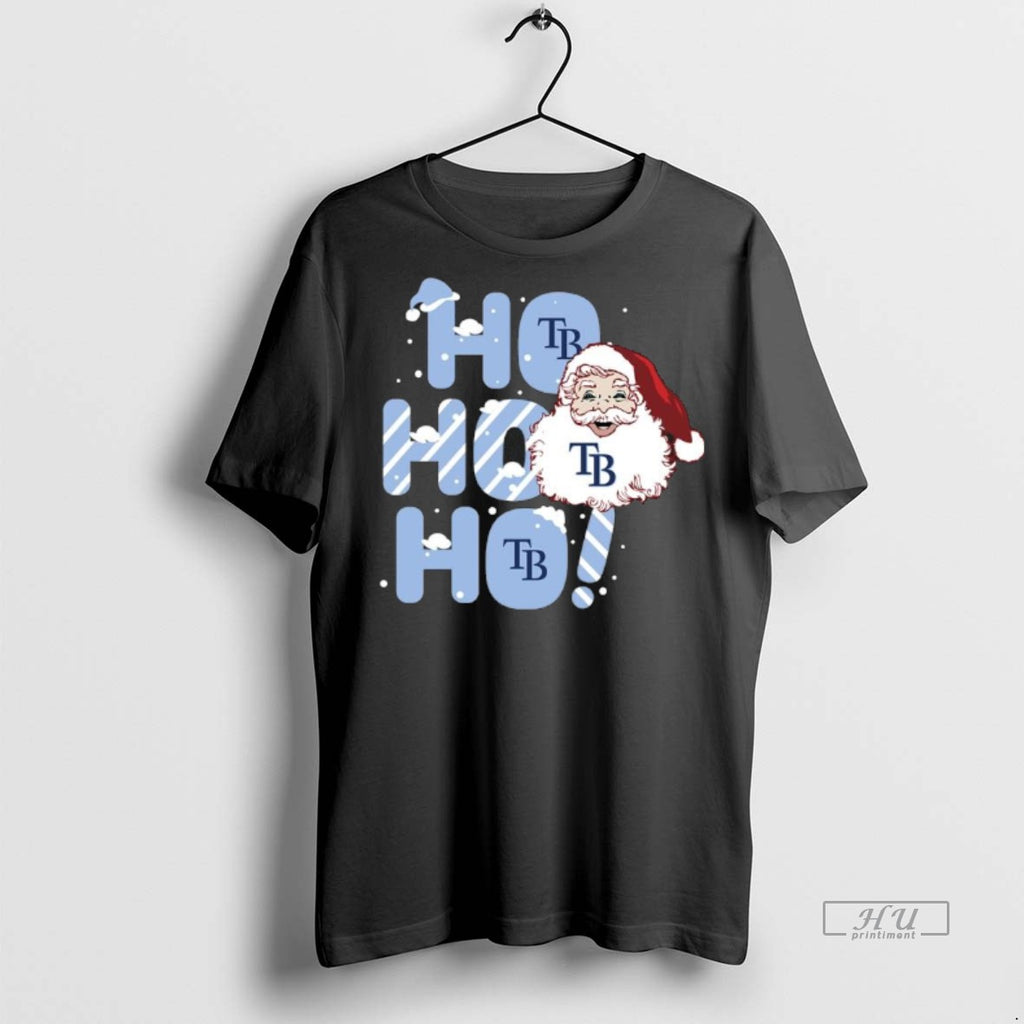 Officials 2025 Tampa Bay Rays Christmas Santa Ho Ho Ho Tee Shirt Sweater